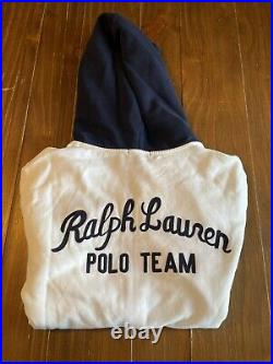 Mens ralph lauren polo team full zip hoodie nwt large