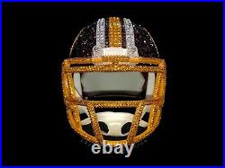 Mini Football Helmet CRYSTALLIZED Any Team Full Bling with Genuine Crystals NFL