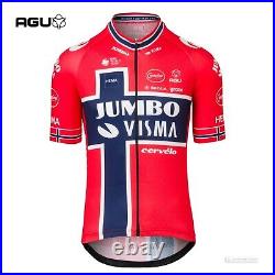 NEW 2022 JUMBO-VISMA CERVELO NORWEGIAN CHAMPION Pro Team Cycling Jersey by AGU