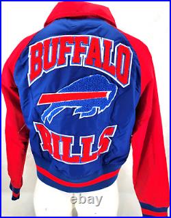 NEW Buffalo Bills NFL Team New Era Blue Full Snap Collared Jacket Coat Womens S