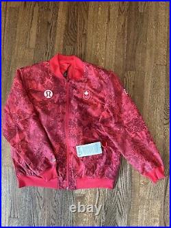 NEW Lululemon Team Canada 2024 Men's Vented Jacquard Bomber Jacket Size Medium