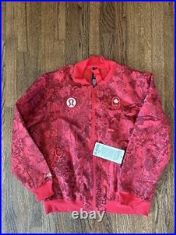 NEW Lululemon Team Canada 2024 Men's Vented Jacquard Bomber Jacket Size Small