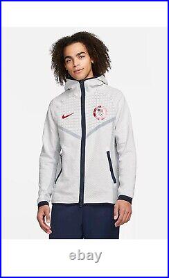 NEW Nike 2022 USA Team Olympic Tech Pack Full-Zip Hoodie MEDIUM DJ5248-121 RARE