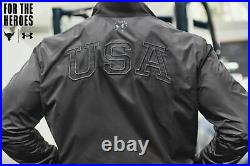 NEW Under Armour Project Rock x Freedom Veteran's Day Men's LARGE Bomber Jacket