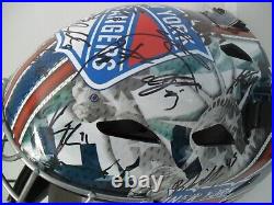 NEW YORK RANGERS Team Signed Full Size Goalie Mask Helmet COA 26 Autographs