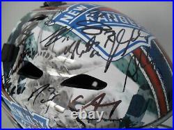 NEW YORK RANGERS Team Signed Full Size Goalie Mask Helmet COA 26 Autographs