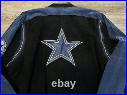NFL Dallas Cowboys Leather Jacket Full Zip/Snap Football X-Large NWT