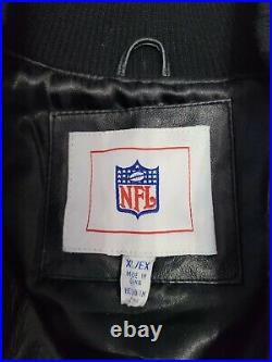 NFL Denver Broncos Leather Jacket New Full Zip Adult Size XL