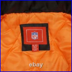 NFL TEAM Cincinnati Bengals Full Zip Quilted Jacket with Hood Mens XL NWOT