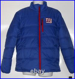 NFL Team Apparel Men's NY Giants Full Zip Puffer Jacket Blue XL NWT