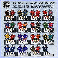NHL 2019-20 ALL TEAMS HOME UNIFORM FULL SET compatible Coleco Eagle hockey table
