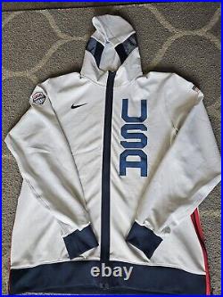 NIKE TEAM USA OLYMPIC Basketball Therma Flex Showtime Hoodie Jacket Size XL Tall