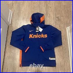 NWT Nike New York Knicks Team Issued Blue Showtime Full-Zip Hoodie Jacket Size M