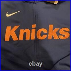 NWT Nike New York Knicks Team Issued Blue Showtime Full-Zip Hoodie Jacket Size M