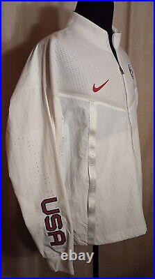 NWT Nike Team Usa Medal Stand Olympic Windrunner Jacket White Mens Size XXL $450