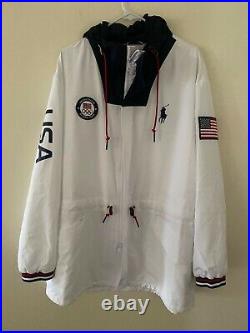 NWT Polo Ralph Lauren WHITE TEAM USA OLYMPIC Closing Ceremony Jacket 2020 Sz L