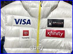 NWT Spyder U. S Ski Team Timeless Hooded Down Jacket Team Patched Men's Size M