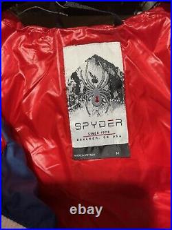 NWT Spyder U. S Ski Team Timeless Hooded Down Jacket Team Patched Men's Size M