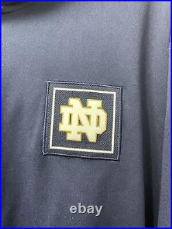 NWT TEAM ISSUED NOTRE DAME FOOTBALL UNDER ARMOUR FULL ZIP With HOOD LARGE