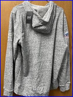 NWT TEAM ISSUED NOTRE DAME FOOTBALL Under armour FULL ZIP Hood FIESTA BOWL LARGE