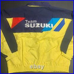 NWT VTG 90s TEAM SUZUKI Official Race Gear Nylon Jacket Racing Full Zip Size 2XL