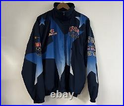 NWT Vintage 1996 Champion USA Olympic Team Full Zip Windbreaker Jacket Adult XXL