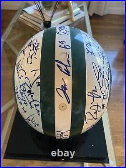 NY JETS TEAM AUTOGRAPHED FULL SIZE FOOTBALL HELMET Parcels Last Year