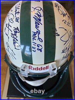 NY JETS TEAM AUTOGRAPHED FULL SIZE FOOTBALL HELMET Parcels Last Year