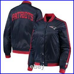 New England Patriots NFL Starter Jacket Full-Snap Women's Size L Large New NWT