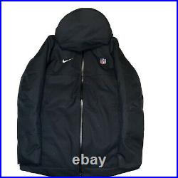 New Nike NFL Team 550 Down Fill Hooded Parka Jacket AJ9103-010 Black Size Medium