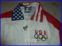 New Nwt Vintage Us Olympics Team Jacket Size M Full Zip Starter Gymnastics Rare