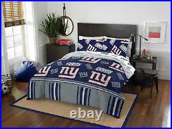 New York Giants NFL Full 5 Piece Comforter Bedding Team Logo Bed in Bag Set
