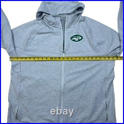 New York Jets NFL X Lululemon NFL Men's Team Issued Full Zip Hoodie Gray. 2XL