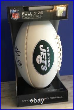 New York Jets Nick Mangold Autographed Team Football With COA NFL Full Size In Box