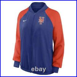 New York Mets Nike Women's Authentic Collection Team Raglan Full-Zip Jacket MLB