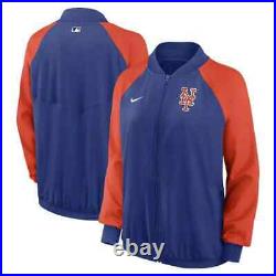 New York Mets Nike Women's Authentic Collection Team Raglan Full-Zip Jacket MLB