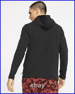Nike A. S. Roma Tech Pack Fleece Full-Zip Hoodie Sz M Black/Team Crimson CI2133