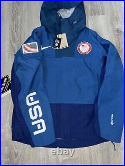 Nike Blue Team USA Medal Stand Full-Zip Hoodie Jacket DD8845-492 Sz Large