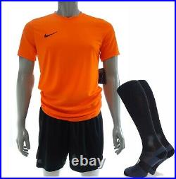 Nike Football Team Kits Men's Safety Orange & Black (M, L & XL) x 15 Full Sets
