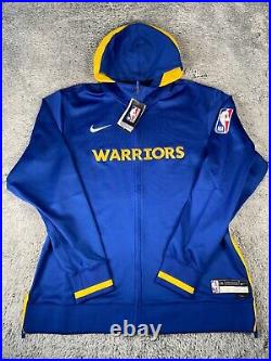 Nike Golden State Warriors Team Issue Showtime Zip Hoodie Size XL TALL Men Blue