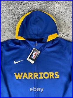 Nike Golden State Warriors Team Issue Showtime Zip Hoodie Size XL TALL Men Blue