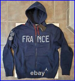 Nike Jordan France National Team Blue Full-Zip Hoodie CT2189-419 Mens Sz Large L
