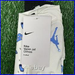 Nike Jordan UNC Tarheels Team Issued Vapor Football Jet 7.0 Gloves Size 2XL New
