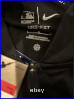 Nike MLB Chicago Cubs Team Issue FZ Jacket NACC Sz L Black Men's NWT