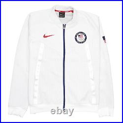 Nike Men's 2020 Summer Olympics Team USA Media Day Full-Zip Jacket (XL, White)