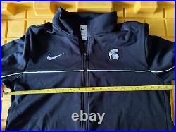 Nike Men's L-TALL Michigan State Spartans Team Issued Full-Zip Warmup Jacket NEW