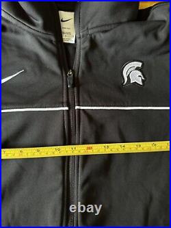 Nike Men's L-TALL Michigan State Spartans Team Issued Full-Zip Warmup Jacket NEW