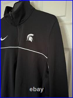 Nike Men's L-TALL Michigan State Spartans Team Issued Full-Zip Warmup Jacket NEW