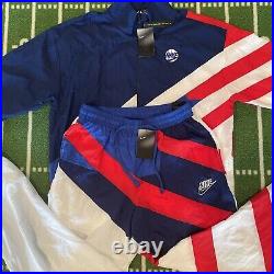 Nike Men's Throwback Full Zip TEAM USA Basketball Jacket & Pants Set Sz Large