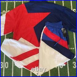 Nike Men's Throwback Full Zip TEAM USA Basketball Jacket & Pants Set Sz Large